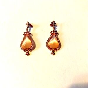 Rose colored Crystal earrings